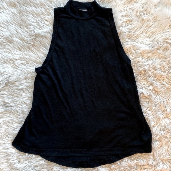 Free People We The Free Brisbane Knit Racerback Tank Black - Picture 9 of 11